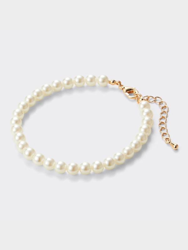 パールライク&メタルボールブレスレット