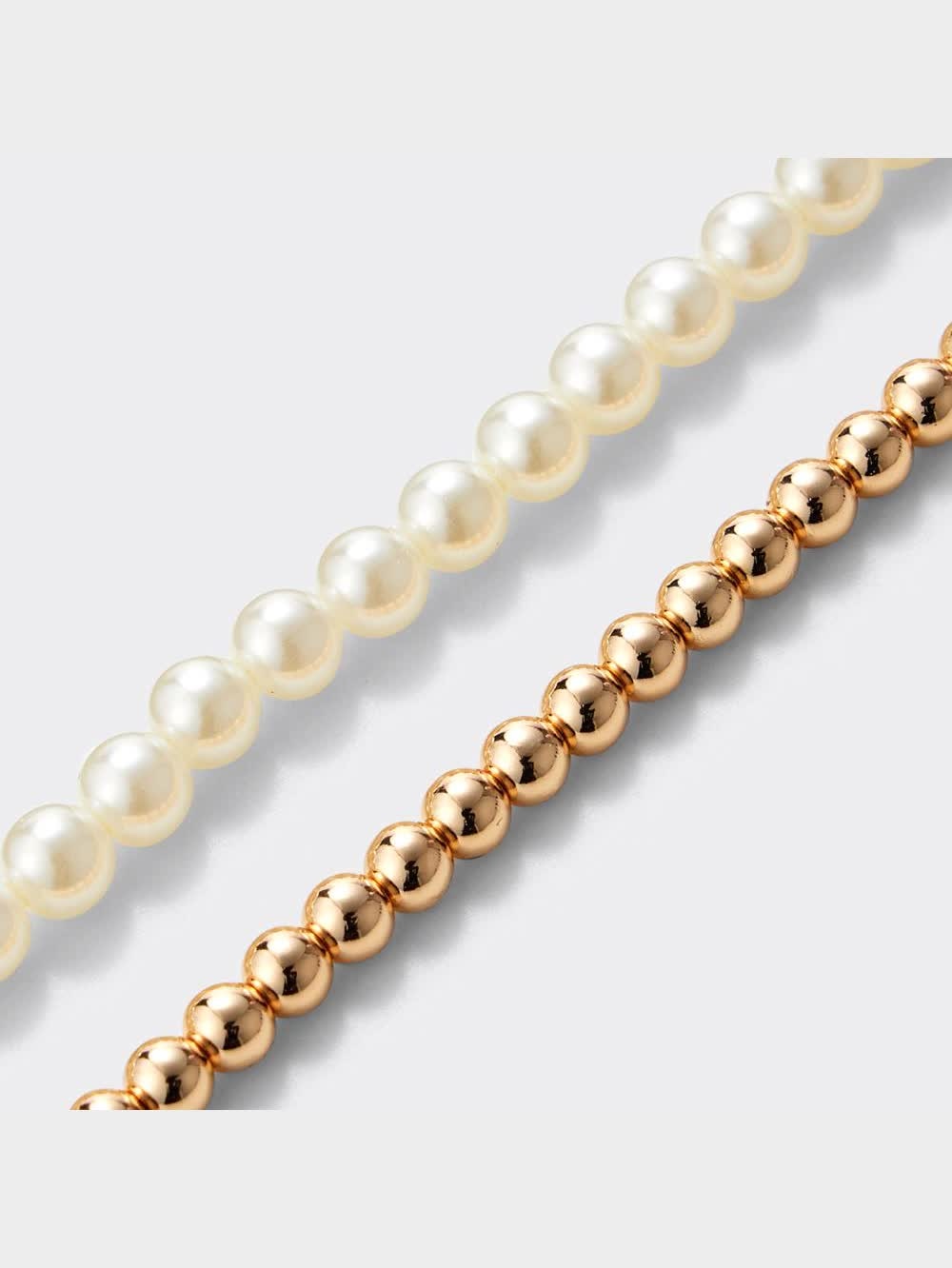GU公式 | パールライク&メタルボールブレスレット
