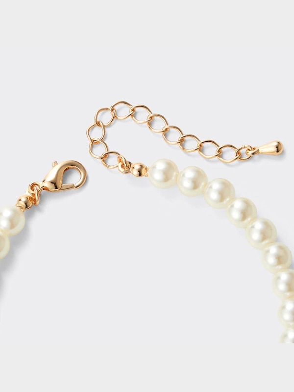 パールライク&メタルボールブレスレット