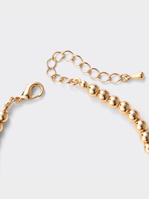 パールライク&メタルボールブレスレット