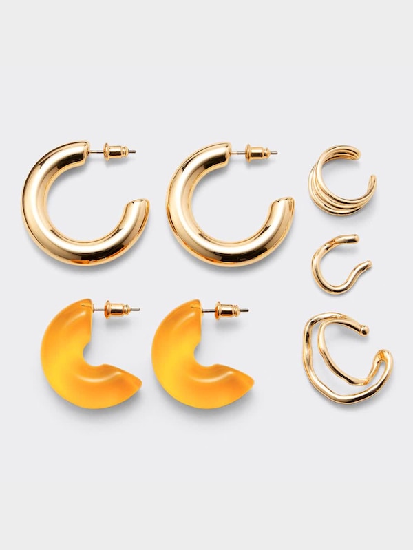 フープピアス&イヤーカフセット5P