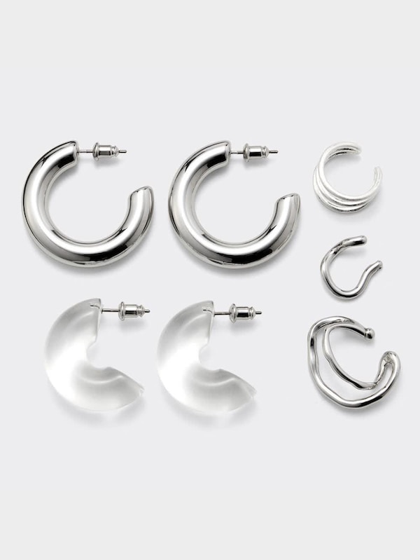 フープピアス&イヤーカフセット5P