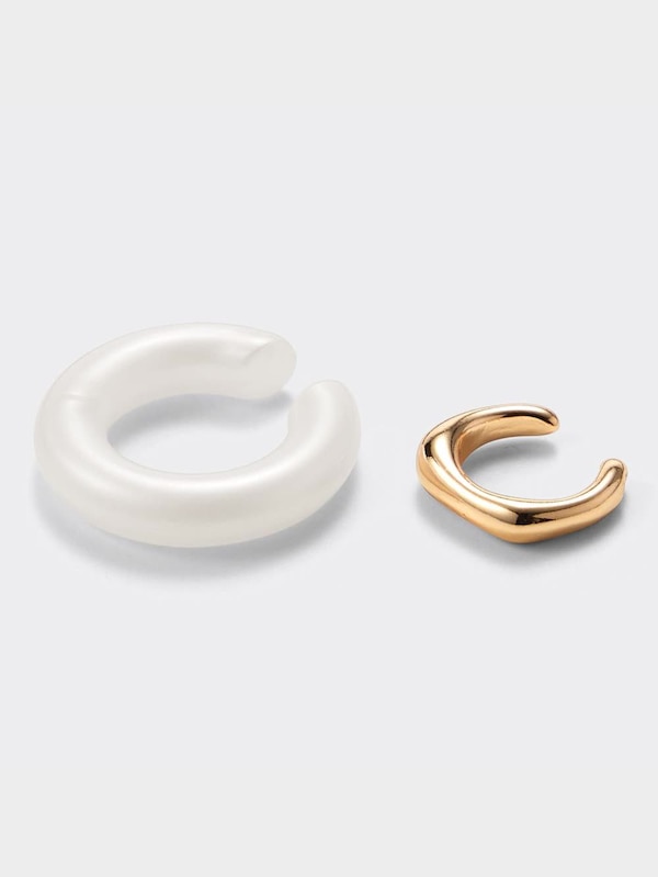 フープイヤリング&イヤーカフセット4P