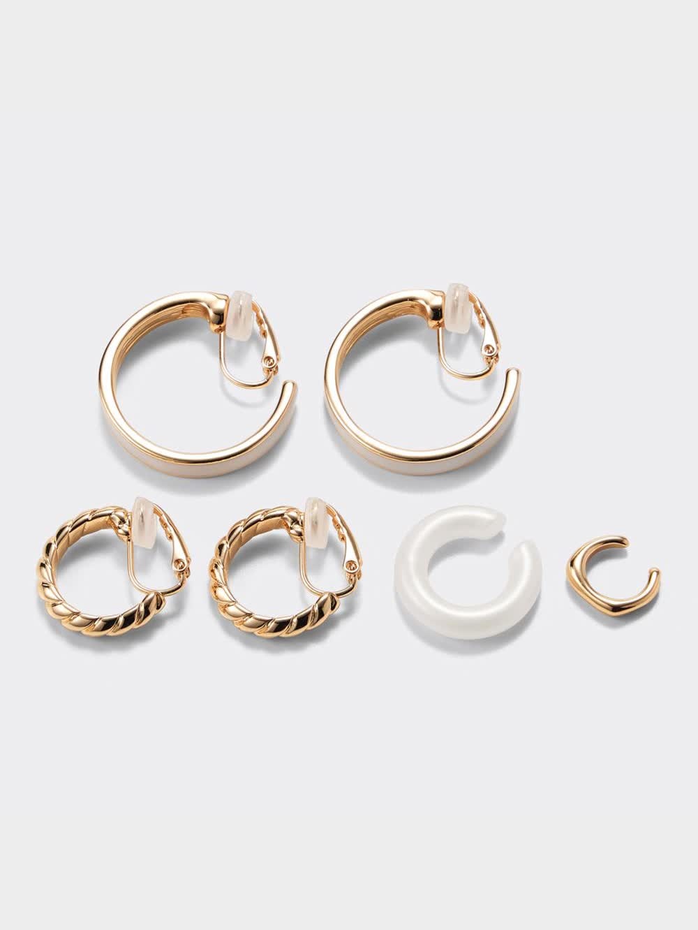 GU公式 | フープイヤリング&イヤーカフセット4P