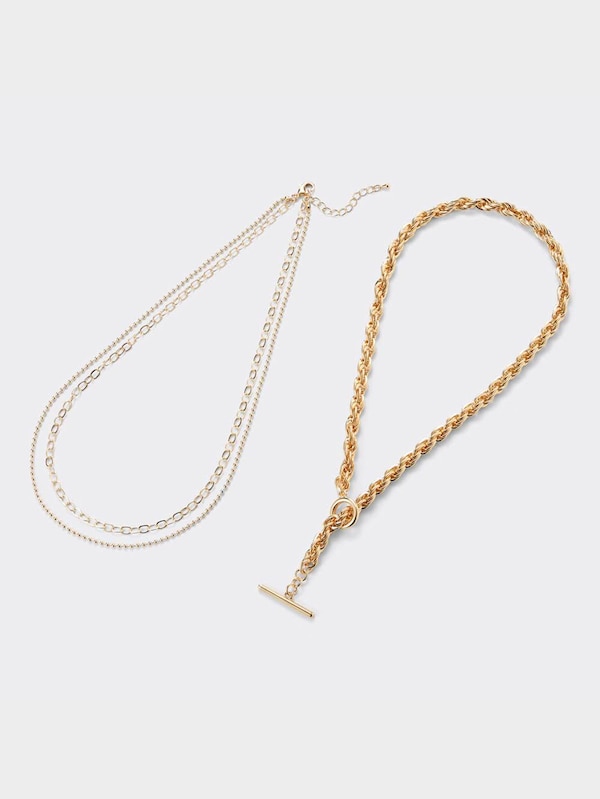 メタルチェーンネックレスセット