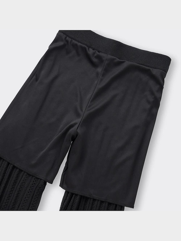 透かし編みニットパンツ+X