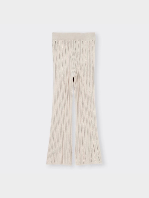 透かし編みニットパンツ+X