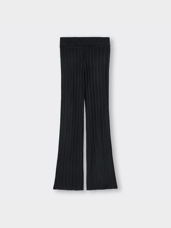 透かし編みニットパンツ+X