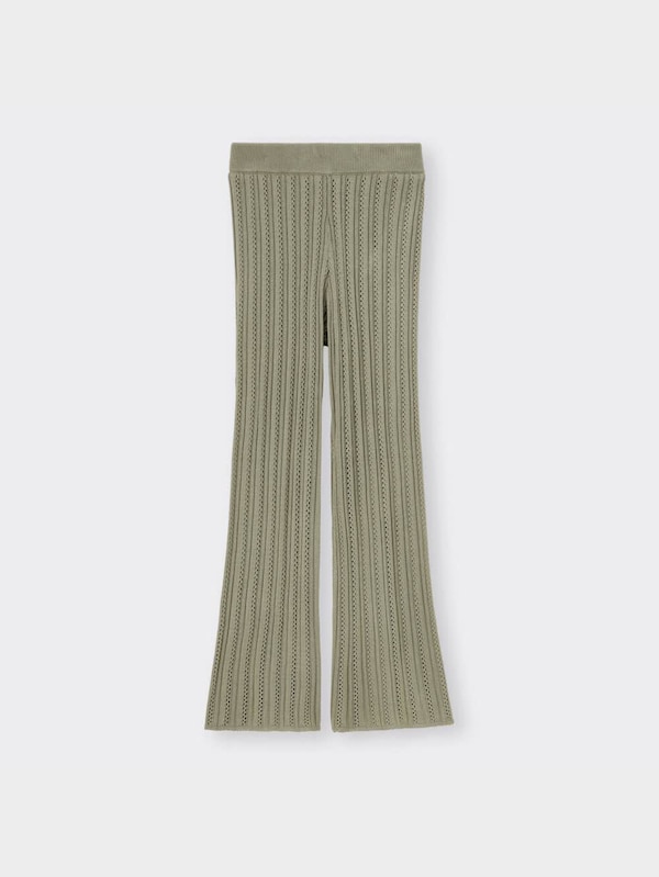 透かし編みニットパンツ+X