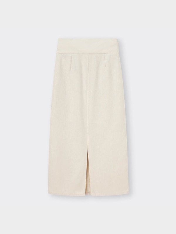 リネンブレンドナローロングスカートZ+E