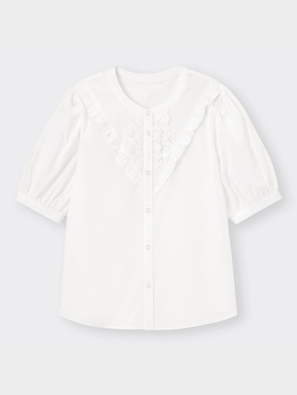 レーストリムブラウス(5分袖)OSC+EC