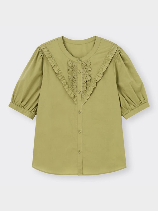 レーストリムブラウス(5分袖)OSC+EC