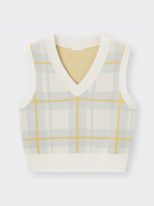 チェッククロップドベストOSC+EC