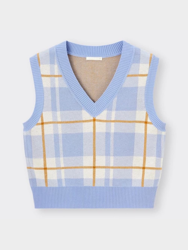  チェッククロップドベストOSC+EC