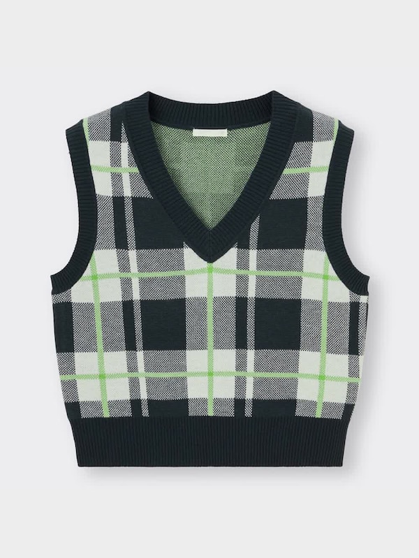 チェッククロップドベストOSC+EC