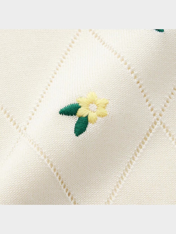 エンブロイダリーカーディガン(半袖)OSC+EC