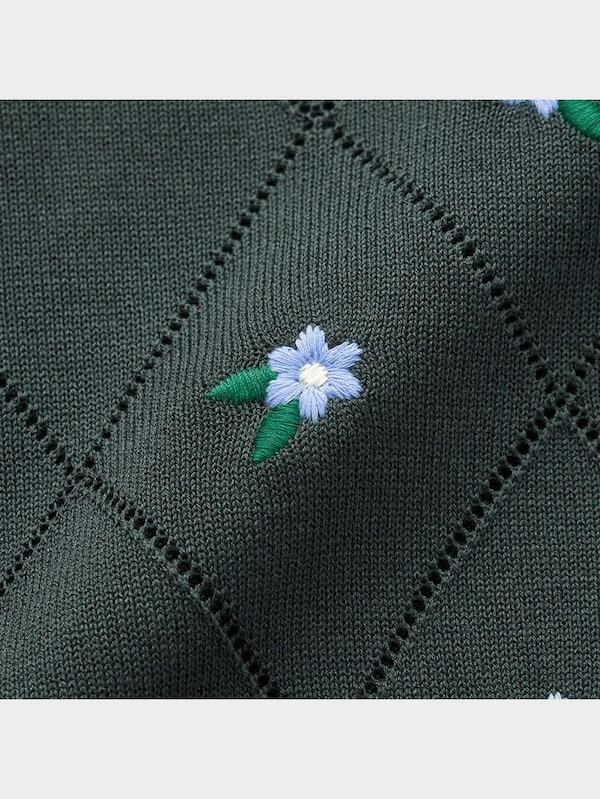 エンブロイダリーカーディガン(半袖)OSC+EC