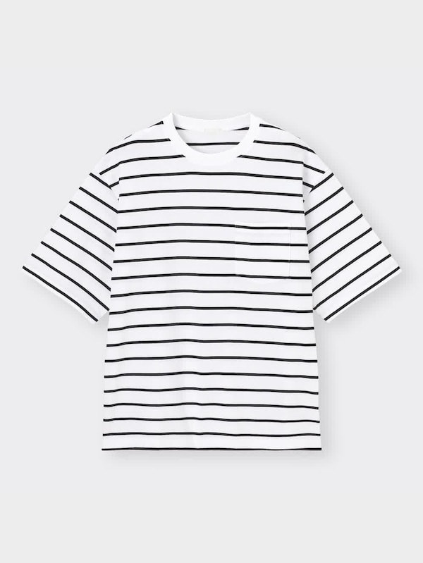 オーバーサイズT(5分袖)(ボーダー)
