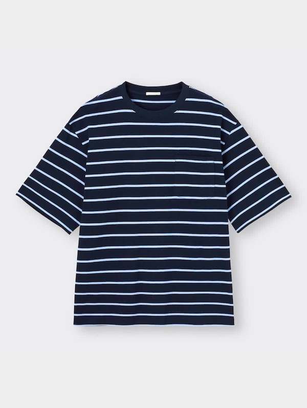 オーバーサイズT(5分袖)(ボーダー)
