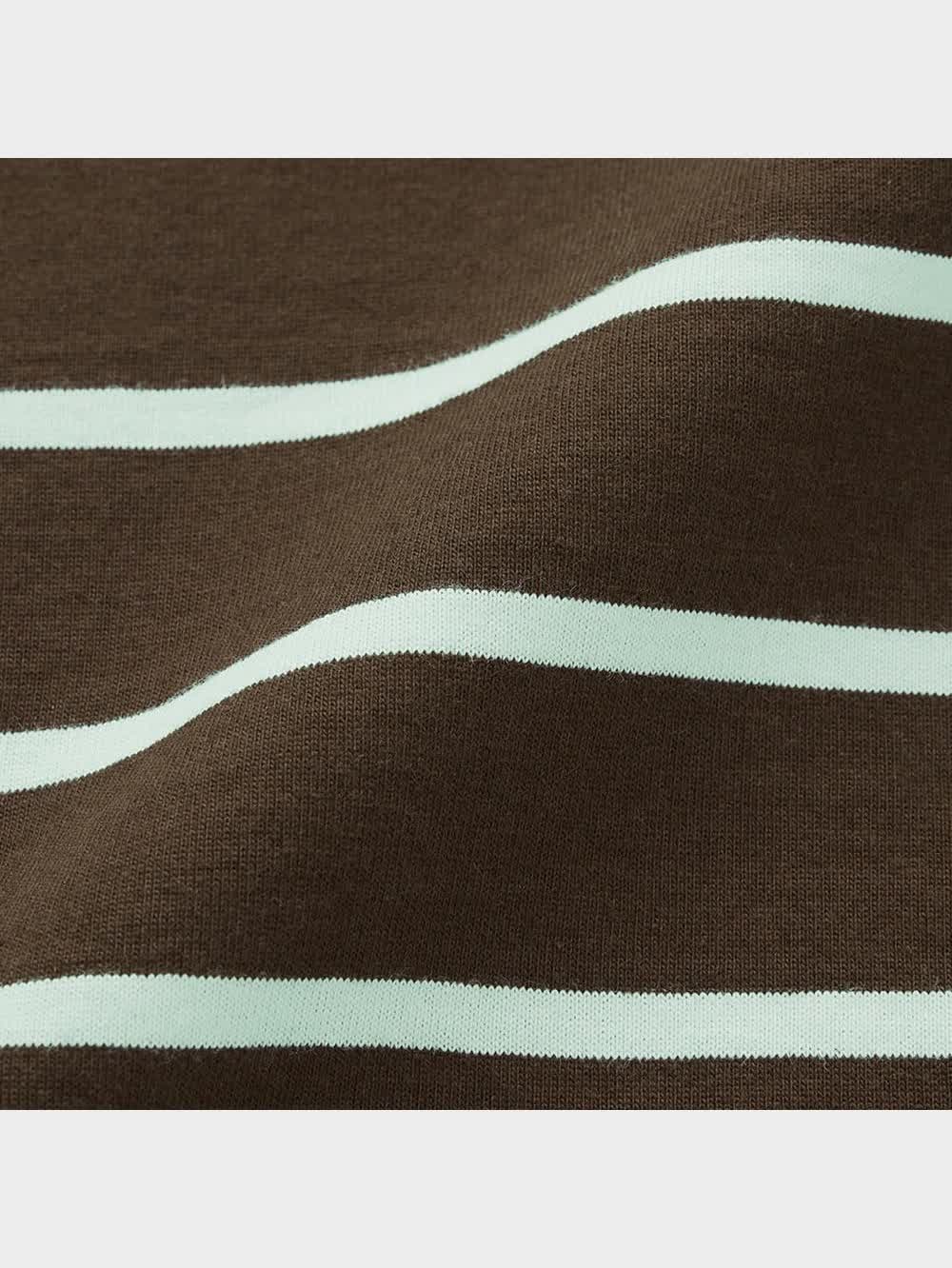 GU公式 | オーバーサイズT(5分袖)(ボーダー)