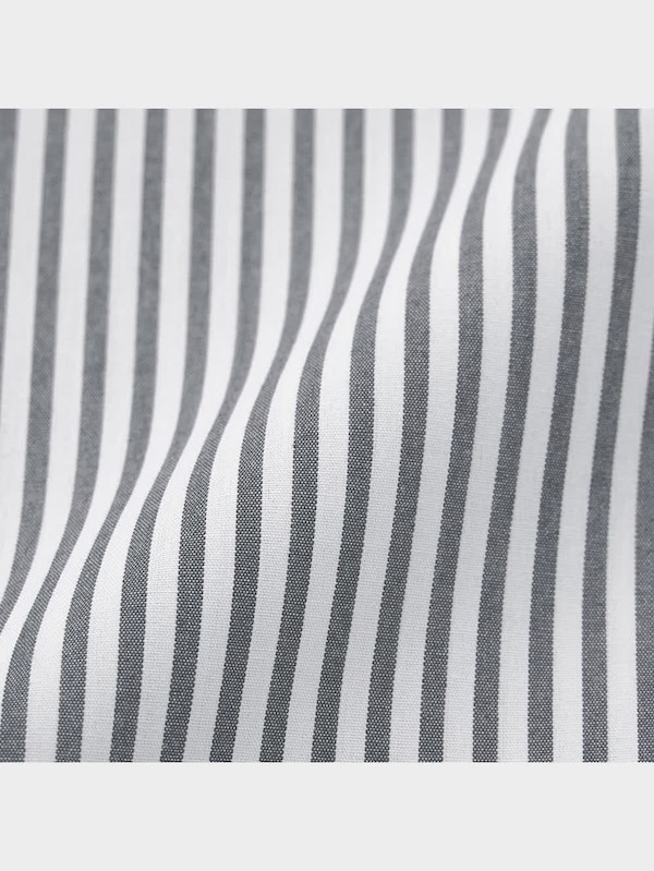 ストライプバンドカラーシャツワンピース(半袖)