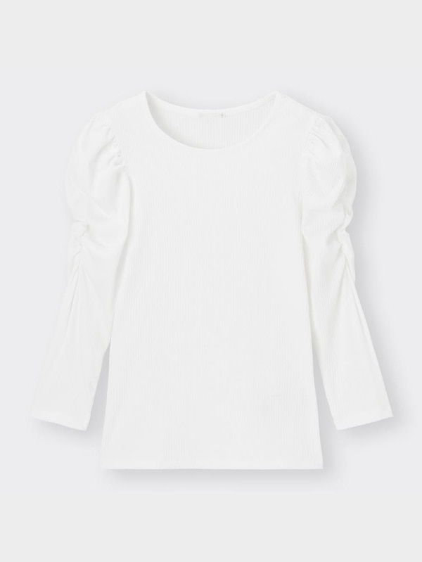 リブボリュームスリーブT(7分袖)Z+E