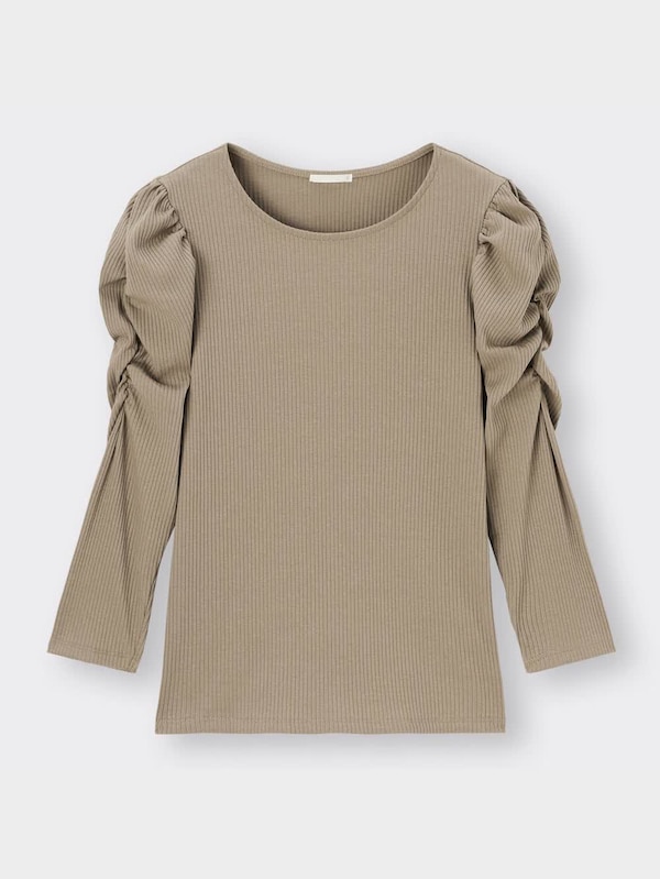 リブボリュームスリーブT(7分袖)Z+E