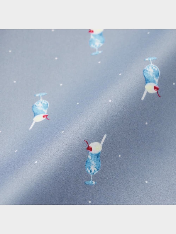 サテンパジャマ(半袖&ショートパンツ)(クリームソーダ)+EC