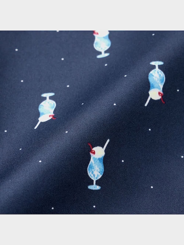 サテンパジャマ(半袖&ショートパンツ)(クリームソーダ)+EC