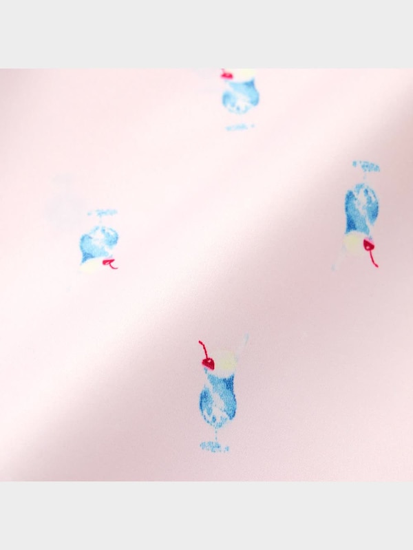 サテンパジャマ(半袖&ロングパンツ)(クリームソーダ)+X