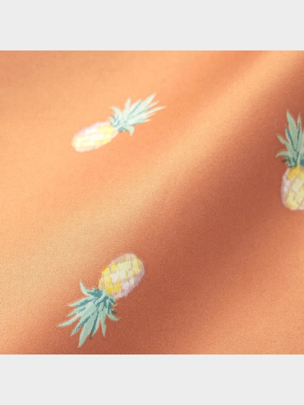 サテンパジャマ(半袖&ショートパンツ)(パイナップル)+EC