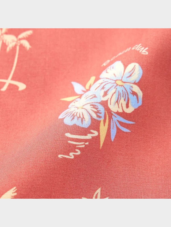 レーヨンパジャマ(半袖&ショートパンツ)(アロハ)+E