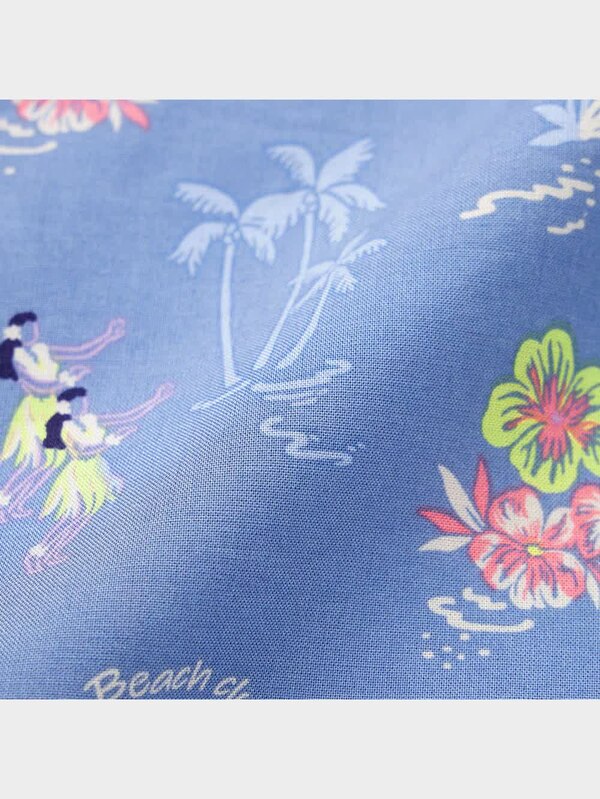 レーヨンパジャマ(半袖&ショートパンツ)(アロハ)+E