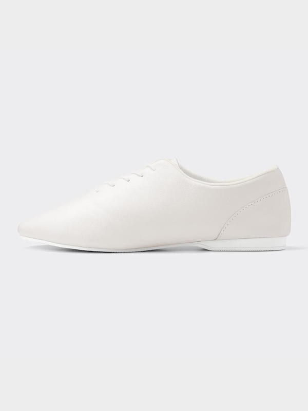 リアルレザーフラットシューズ+E