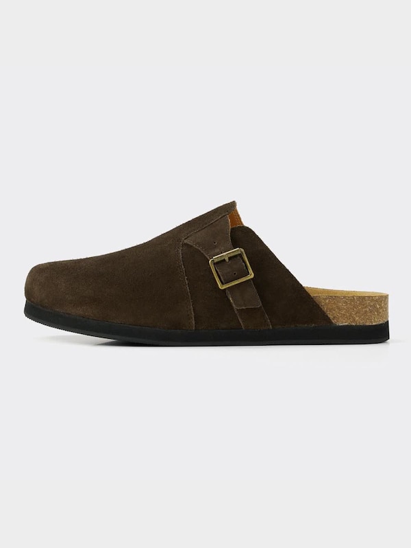 リアルレザークロッグサンダル