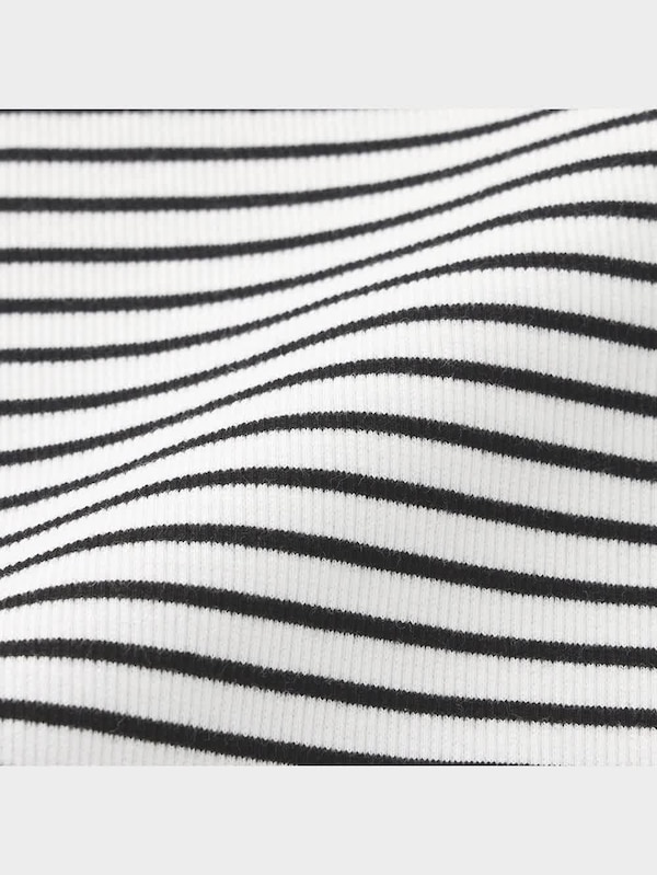 ボーダーワイドネックT(半袖)+E