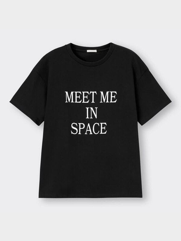 オーバーサイズフロッキーロゴT(5分袖)+EC