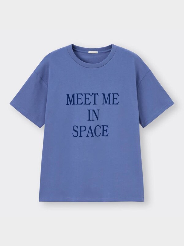 オーバーサイズフロッキーロゴT(5分袖)+EC