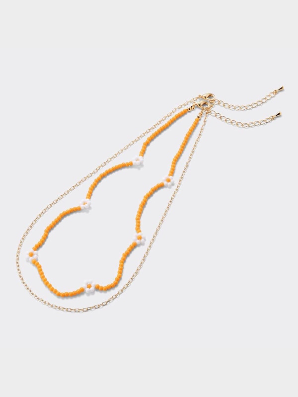 カラービーズネックレス