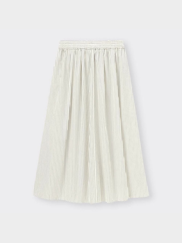 タックフレアミディスカート(ストライプ)(丈標準81.0～85.0cm)