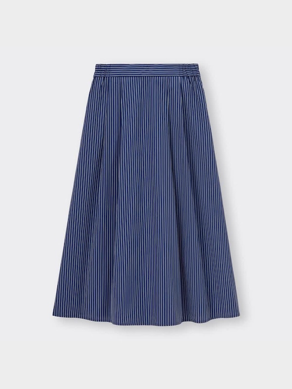 タックフレアミディスカート(ストライプ)(丈標準81.0～85.0cm)