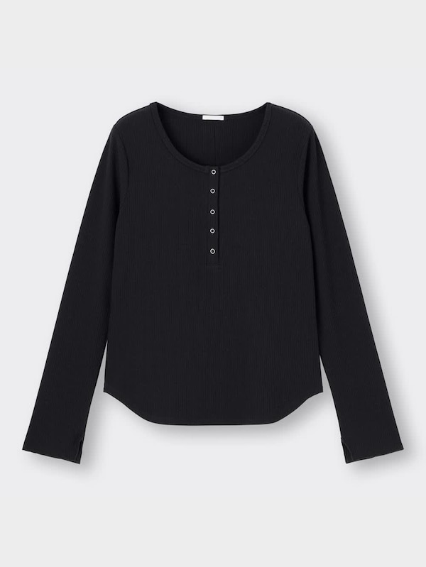 リブヘンリーネックT(長袖)Q+E