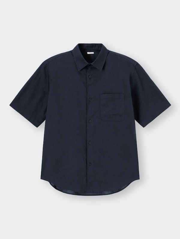 リネンブレンドシャツ(5分袖)+OS