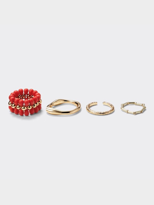 カラービーズ&メタルリングセット