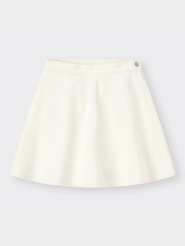 ライトデニムフレアミニスカートパンツYT+X