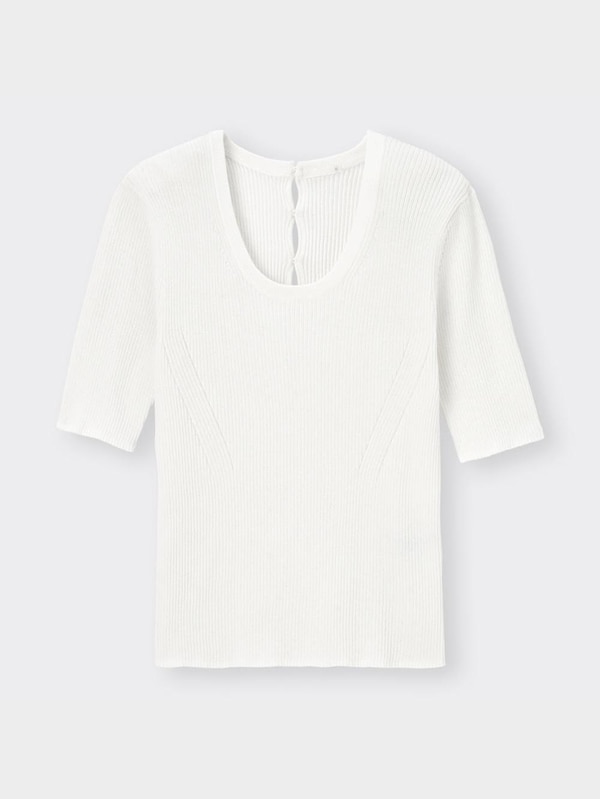 シアーリブセーター(5分袖)Q