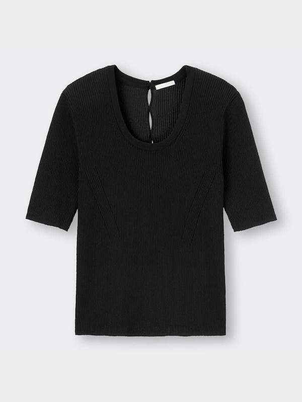 シアーリブセーター(5分袖)Q