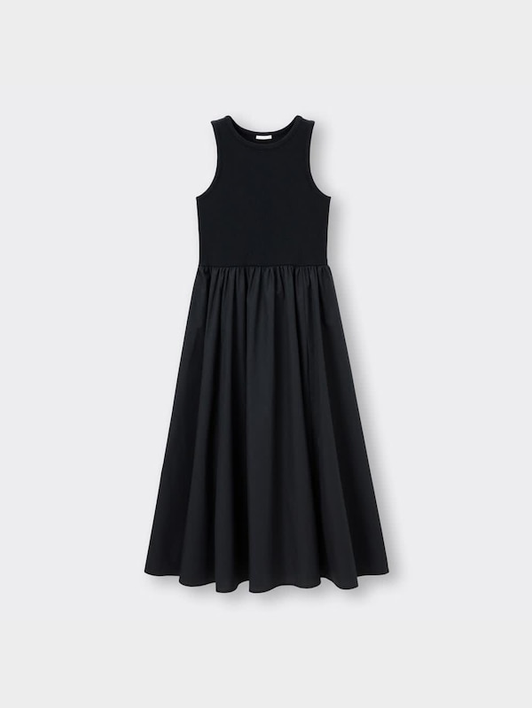 布帛コンビネーションワンピース(ノースリーブ)Q