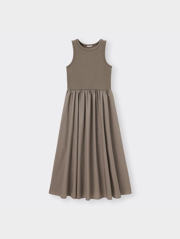 布帛コンビネーションワンピース(ノースリーブ)Q