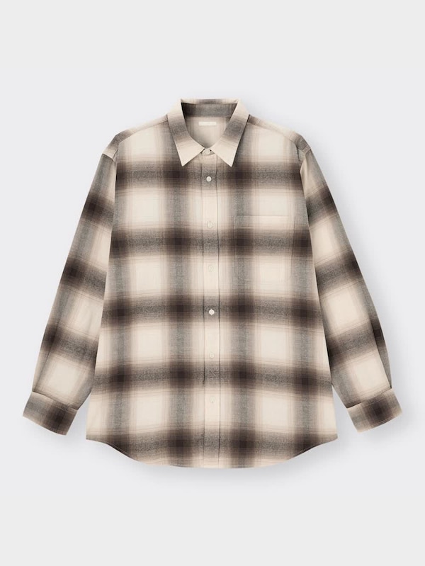 フランネルチェックシャツ(長袖)A